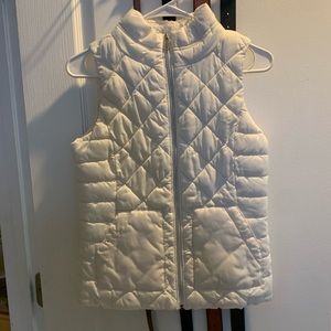 White puffer vest